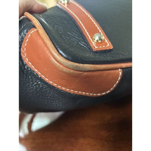 Dooney & Bourke Hobo Bag Black and Brown Pebbled Leather J8616963 - Picture 6 of 15